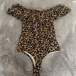 Floral off the shoulder bodysuit
